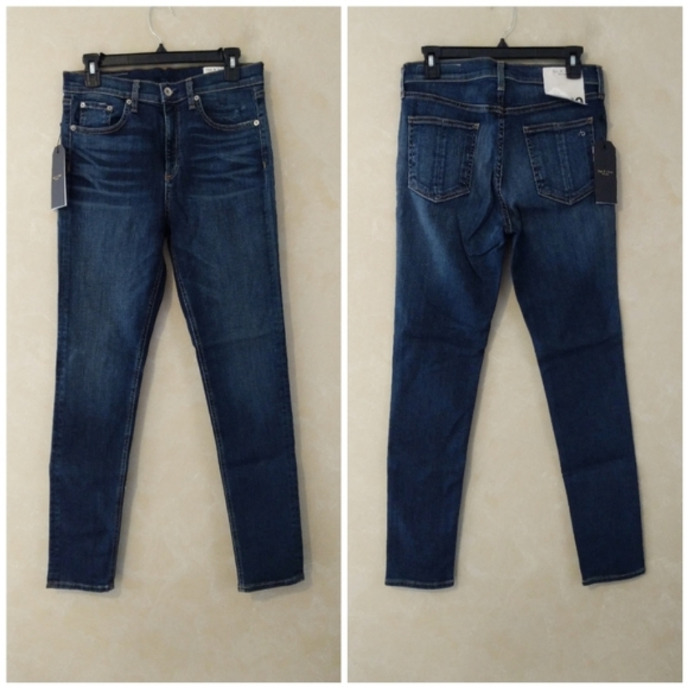 Rag & Bone High Rise Skinny Jeans in Elton